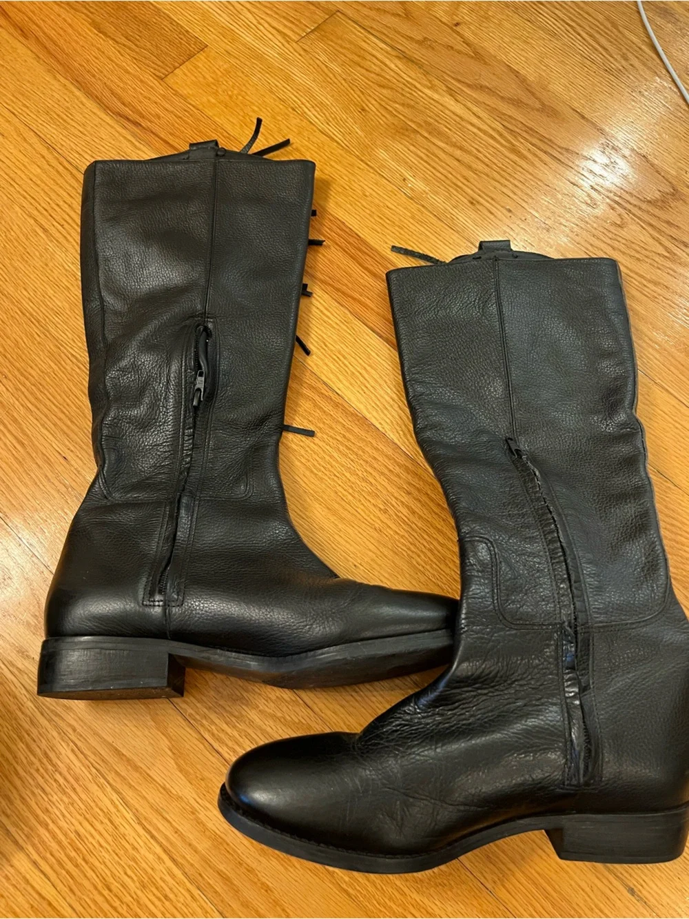 Matisse Ramsey leather fringe Riding Boots Black made in Brazil